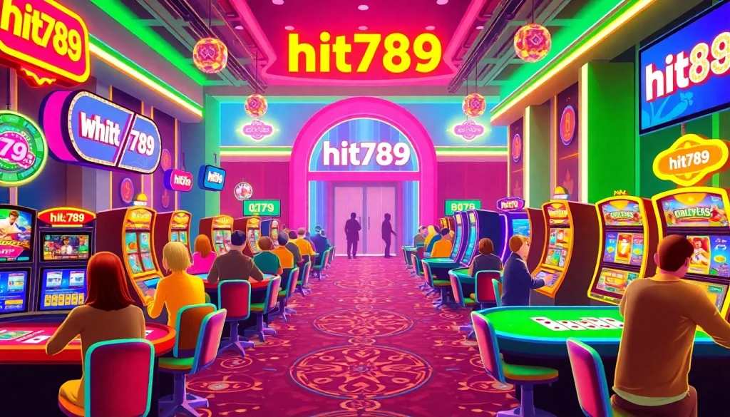 Discover hit789's vibrant gaming experience with energetic players at various exciting tables.