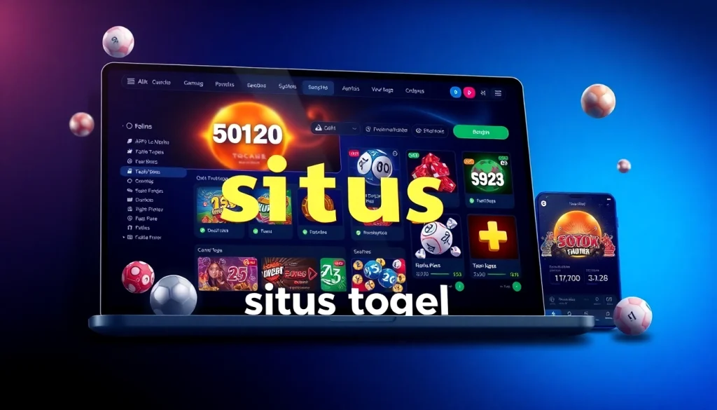 Engaging online interface of a situs togel platform showcasing vibrant game options prominently.