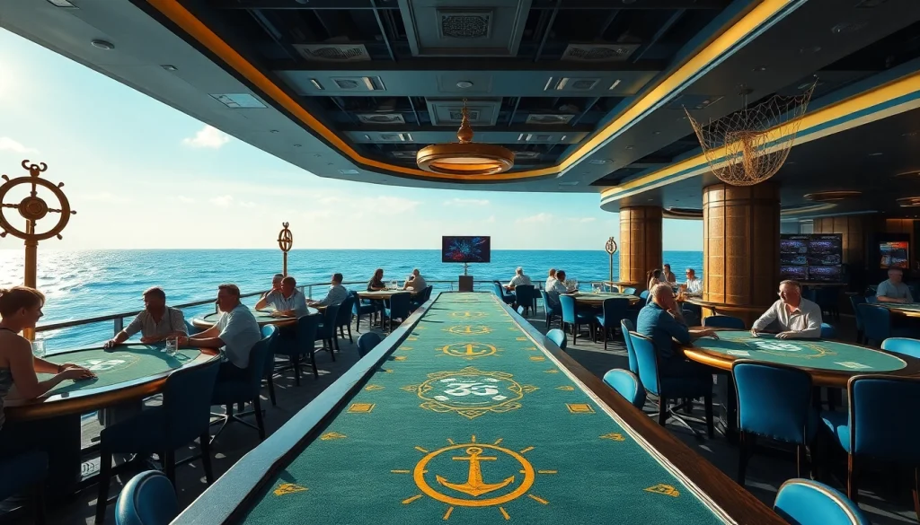 Experience the thrill of marine88 with players enjoying casino games in a marine-themed environment.