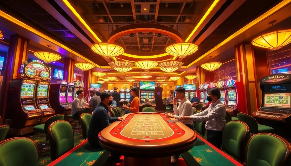 Experience the thrill of สล็อตเว็บตรง with lively players playing at a dynamic online casino table.