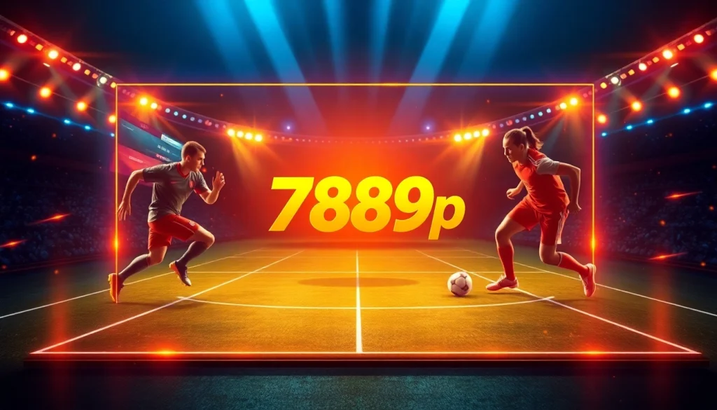 Explore the thương hiệu 789p in a vibrant digital sports betting scene showcasing dynamic sports action.